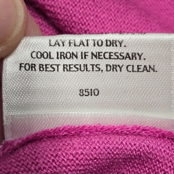 Vintage Eileen Fisher Sweater Womens Small Pink Long Sleeve Pullover Stretch - Picture 6 of 11